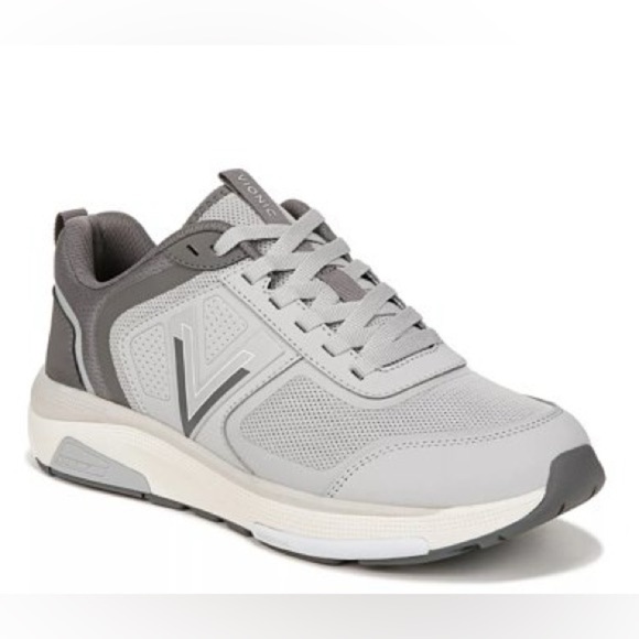 Vionic Shoes - Vionic Women’s Walk Strider Walking Sneaker Size 11 Gray Lace Up Leather Mesh